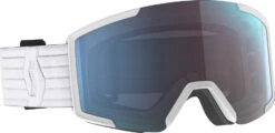 Scott Shield Goggle|-|Lunette De Ski Shield -Scott SCT 277837 7EWhite 20 20Enhancer 20Blue 20Chrome